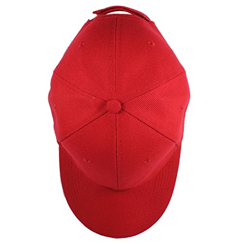 Gelante Plain Baseball Cap Adjustable Back Strap 3 PC - color: Red