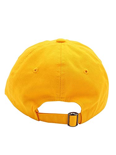 Classic Referee Hat Premium Cotton Low Profile Unstructured Adjustable Strapback - color: Gold Black