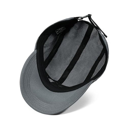 Croogo 5 Panel Running Hat Quick Dry Baseball Cap Sun UV Sports Outdoor Cap - color: Wbbc3-gray