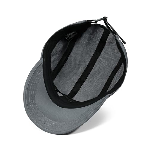 Croogo 5 Panel Running Hat Quick Dry Baseball Cap Sun UV Sports Outdoor Cap - color: Wbbc3-gray