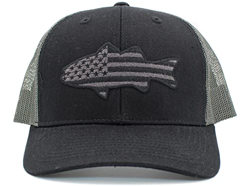 KBETHOS Flag USA America Military Thin Blue Line Thin Red Line Vintage Distressed Baseball Cap Dad Hat Unisex Adjustable… - color: Black Dark Gray Full Fish Flag Mesh