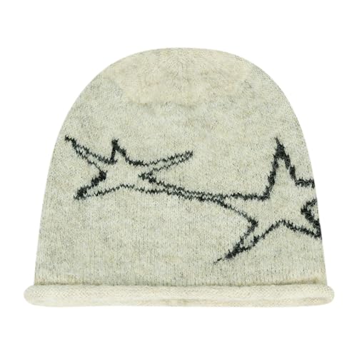 Croogo Slouchy Beanies for Men Women Winter Soft Warm Hat Lightweight & Breathable Slouch Knitted Skull Cap - color: Beige