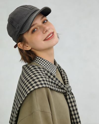 CLAPE Short Brim Hats for Men, Low Profile Soft Cotton Unstructured Dad Hat - color: Dy06-gray
