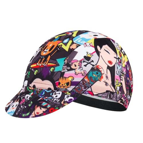 Cycling Cap for Man and Woman Cycling Hat Under Helmet-Polyester Breathable Sweat Absorbent - color: Flo-30