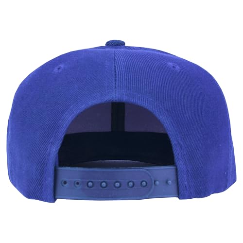 Gelante Plain Blank Flat Brim Adjustable Snapback Baseball Caps LOT 6 Pack - color: Royal