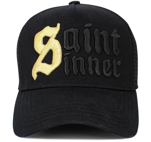 KBETHOS Daddy Dad Hat Pineapple Vacation Baseball Cap Vintage Distressed Classic Polo Style Adjustable - color: Black Black Saint Sinner Mesh