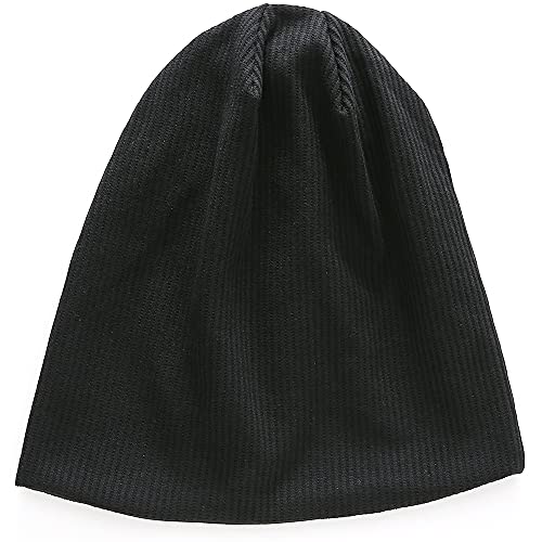 Slouchy Beanie Long Baggy Hat Lightweight Skull Cap for Men Women Unisex - color: V-black