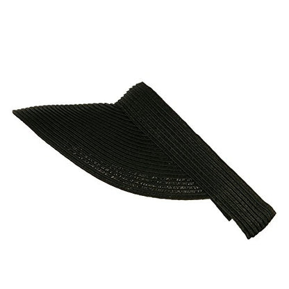UPF 50+ Paper Braid Clip On Visor - color: Black