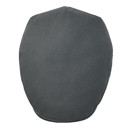 STARANCE Men Thin Cotton Gatsby Newsboy Cap - color: Dark Grey, size: 7 1/4