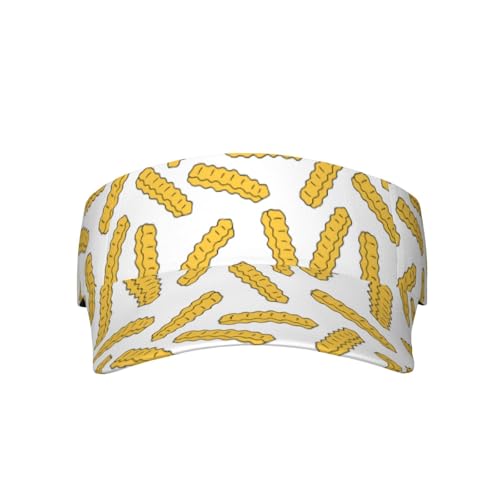 Adjustable Lightweight Open Top Sports Sun Visor Hat Cap for Golf Tennis - color: French Fries