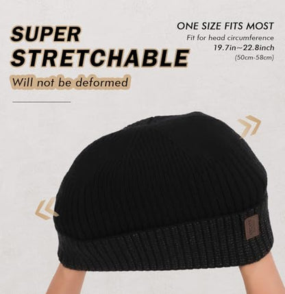 Wmcaps Winter Beanie for Men Women Fleece Lined Hat Warm Cuffed - color: Black/Slate Gray