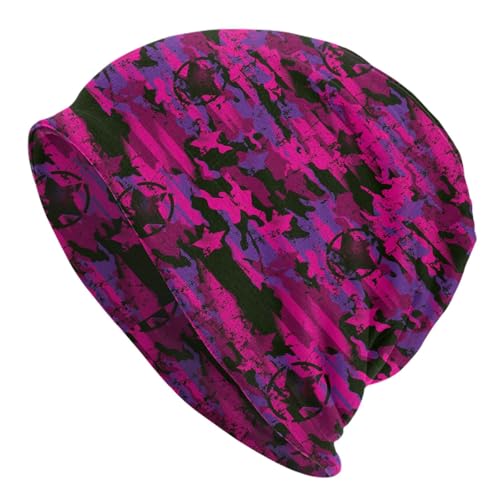 Slouchy Beanie Hat Skull Cap Chemo Headwear Baggy Hats for Men Women Running Cycling - color: Camo Hunting