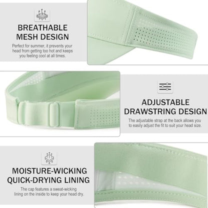 STARANCE Unisex Sun Visor Cap for Men Woman - color: Mint Green
