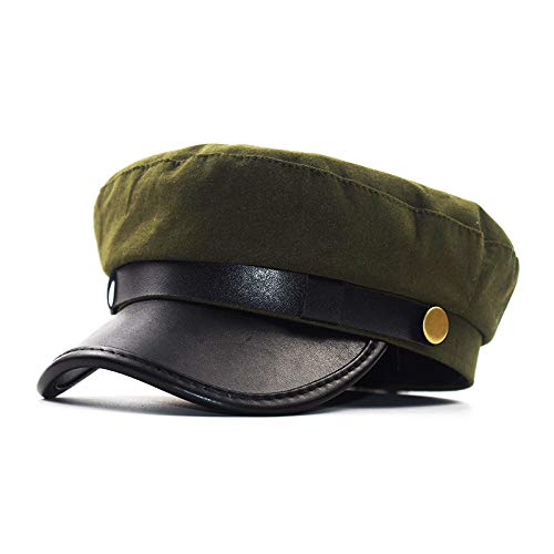 Chauffeur Hat for Men Women Vintage Newsboy Cap Costume Hats Beret Cap - color: Army Green