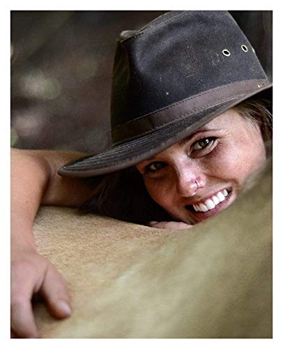 Outback Trading Company Unisex 1462 Madison River Sun-Protective Waterproof Crushable Cotton Oilskin Hat - color: Black, size: Large