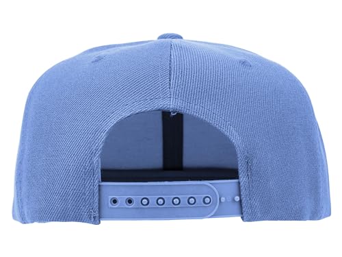 Gelante Plain Blank Flat Brim Adjustable Snapback Baseball Caps LOT 6 Pack - color: Sky Blue