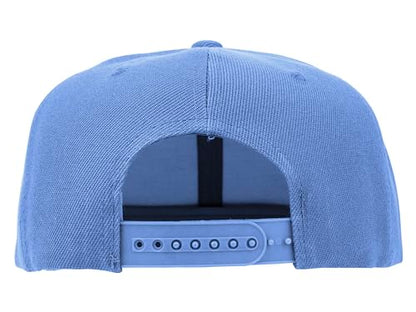 Gelante Plain Blank Flat Brim Adjustable Snapback Baseball Caps LOT 6 Pack - color: Sky Blue