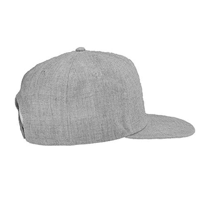 DALIX Premium Wool Blend Hat Flat Bill Cap Snapback Black Dark Gray Maroon Light - color: Light Gray