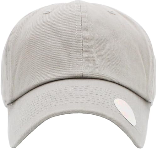 KBETHOS® Classic Washed Cotton Baseball Cap - color: Light Gray
