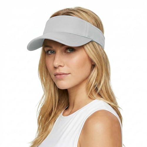 Sports Sun Visor Hat Women Adjustable Empty Top Visors Hats Outdoor Golf Tennis Baseball Cap Men - color: Grey