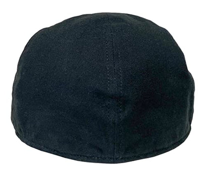 Broner Mens Wayward Brushed Cotton Six Panel Pub Cap with Geometric Print Lining - color: Black, size: Large