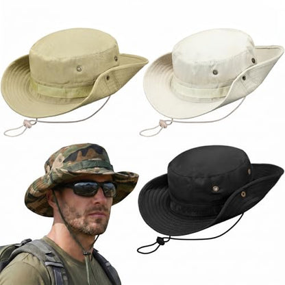 Wide Brim Boonie Hats for Men and Women with Chin Straps - color: Multicolor 3