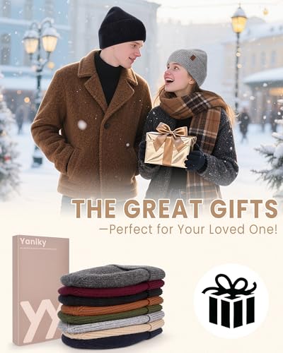 Fleece Lined Winter Beanie for Men Women Warm Windproof Beanies Hats Thick Knit Winter Hat for Cold Weather - color: Grey