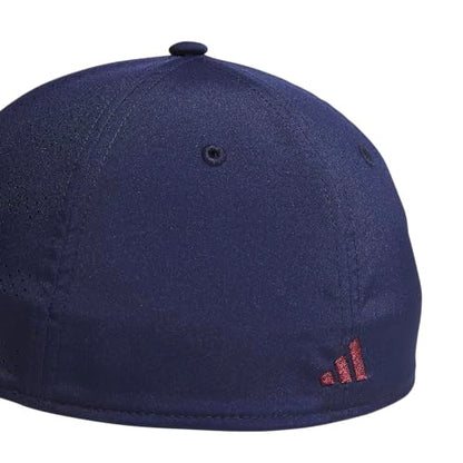adidas Men's Gameday Stretch Fit Hat - color: Dark Blue/Active Maroon/5, size: Small-Medium