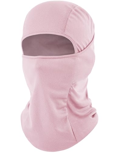 ROXUN Ski Mask Balaclava, Motorcycle Summer Cooling Breathable UV Protector - color: 106-one Light Pink