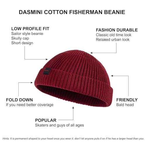 2 Pack Fisherman Beanie Hats for Men Women,Knit Trawler Skull Cap,Watch Cap,Spring Fall Winter Warm Short Hats - color: (Cotton) 4pcs:black+winery+grey+olive(m)