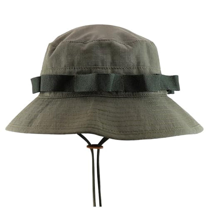 Armycrew Ripstop Fabric Jungle Combat Boonie Hat Fits upto 2XL - color: Olive, size: Medium