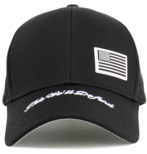 KBETHOS Flag USA America Military Thin Blue Line Thin Red Line Vintage Distressed Baseball Cap Dad Hat Unisex Adjustable… - color: Black Flag Defend