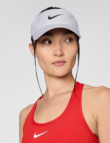 Nike Unisex Adult Dri-FIT Ace Visor Hat | Mens and Womens - color: White/Anthracite/Black, size: Medium-Large