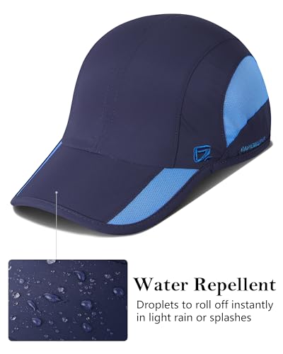 GADIEMKENSD Outdoor Running Hat Breathable Mesh 2PACK - color: Navy, size: 6 7/8-7 1/4