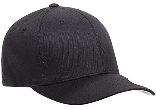 Flexfit Wooly Combed Twill Cap - 6277 (Black, Adult XXL (7 3/8"- 8"))