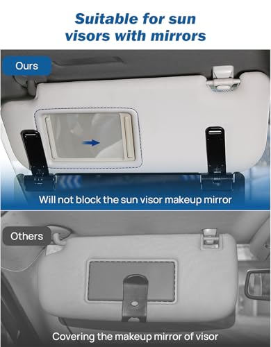 JOYTUTUS Sun Visor Extender for Cars, Polarized Sun Visor Extender Universal Sun Blocker UV400, Adjustable Visor Extension for Car Visor,Double-Clip,Anti Glare Stray Light - size: Standard Polarized
