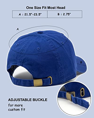 Utmost Unisex Classic Low Profile Cotton Baseball Cap Plain Blank Camoflauge Soft Unconstructed Adjustable Size Dad Hat - color: Royal Blue