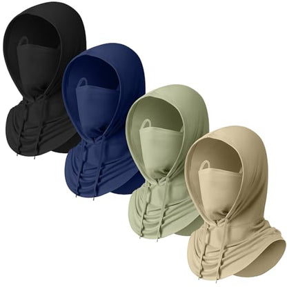 Funtery Summer Cooling Balaclava Mask - color: Black, Army Green, Milk Tea Color, Navy Blue