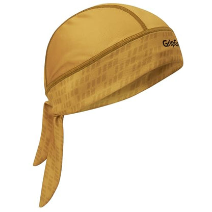 GripGrab Summer Cycling Bandana UV Protection Under Helmet Headwrap - color: Mustard Yellow