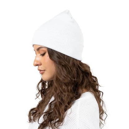 25 Pack Winter Beanie Hats, Unisex Thermal Toboggan Cold Weather Cuffed Caps Bulk Bundle - color: Gray