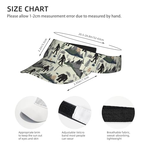 Unisex Adjustable Sports Sun Visor - color: Big Feet