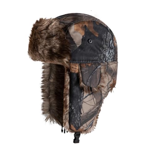 ASWER Trapper Warm Russian Trooper Hat Winter Skiing Cap Women Men Windproof - color: Z-grey