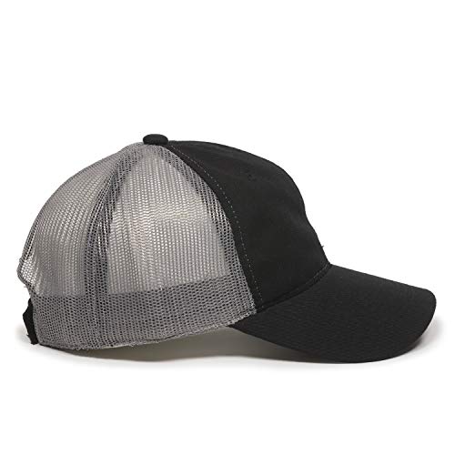 Outdoor Cap Garment Washed Meshback Cap - color: Black/Dark Grey