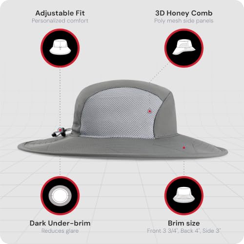 Imperial The Old Norse Watership Cooling Sun-Protection Hat - color: Grey/White, size: Small-Medium