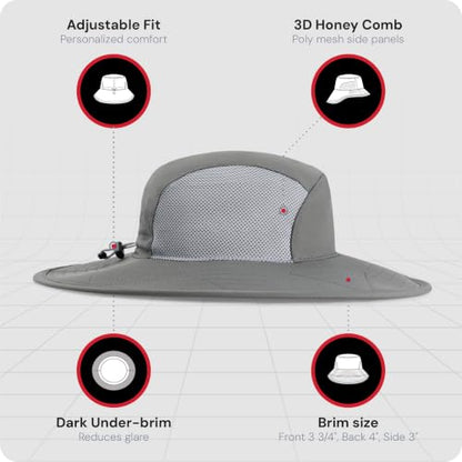 Imperial The Old Norse Watership Cooling Sun-Protection Hat - color: Grey/White, size: Small-Medium