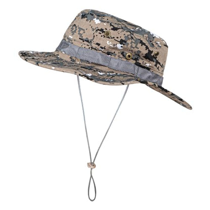 Rosoz Sun Hats for Men Women Bucket Hat UPF Protection Wide Brim Boonie Hat - color: 1pack-gray Digital