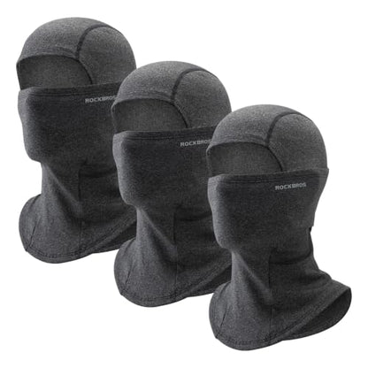 ROCKBROS Windproof Thermal Balaclava Ski Mask for Men and Women Cycling - color: Thick-fleece Black*3