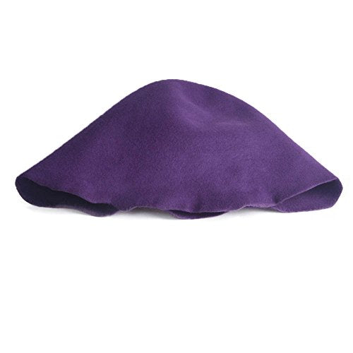 Wool Felt Cone Cloche Hood Millinery Hats Fascinators Block Base Body B107 - color: #7 Purple