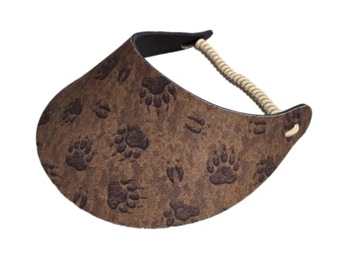Women's Beautiful Designs Lightweight Packable Foam Visor for Sun Protection and Outdoor Activities - color: Brown Paws