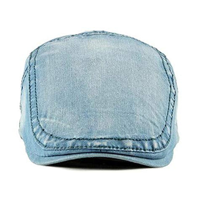 2 Pack Men's Cotton Flat Cap Ivy Gatsby Newsboy Hat - color: J